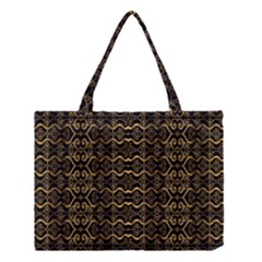 Luxury Golden Oriental Ornate Pattern Medium Tote Bag