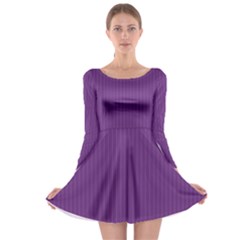 Eminence Purple & White - Long Sleeve Skater Dress by FashionLane