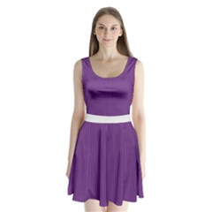 Eminence Purple & White - Split Back Mini Dress  by FashionLane