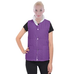 Eminence Purple & White - Women s Button Up Vest by FashionLane