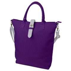 Eminence Purple & White - Buckle Top Tote Bag by FashionLane