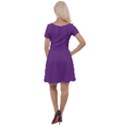 Eminence Purple & White - Cap Sleeve Velour Dress  View2