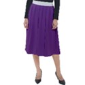 Eminence Purple & White - Classic Velour Midi Skirt  View1