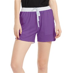 Eminence Purple & White - Runner Shorts by FashionLane