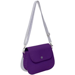 Eminence Purple & White - Saddle Handbag