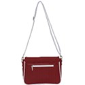 Berry Red & White - Shoulder Bag with Back Zipper View3