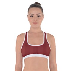 Berry Red & White - Cross Back Sports Bra by FashionLane