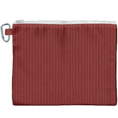 Berry Red & White - Canvas Cosmetic Bag (xxxl) by FashionLane