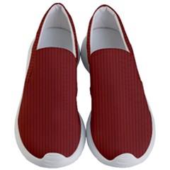 Berry Red & White - Women s Lightweight Slip Ons by FashionLane