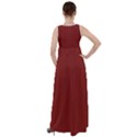 Berry Red & White - Empire Waist Velour Maxi Dress View2