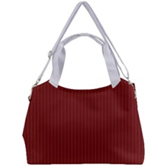 Berry Red & White - Double Compartment Shoulder Bag by FashionLane