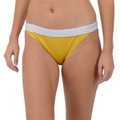 Dandelion Yellow & White - Band Bikini Bottom by FashionLane