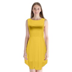 Dandelion Yellow & White - Sleeveless Chiffon Dress  