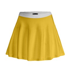 Dandelion Yellow & White - Mini Flare Skirt by FashionLane