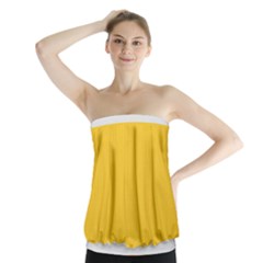 Dandelion Yellow & White - Strapless Top by FashionLane