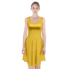 Dandelion Yellow & White - Racerback Midi Dress by FashionLane