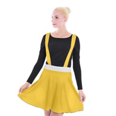 Dandelion Yellow & White - Suspender Skater Skirt by FashionLane