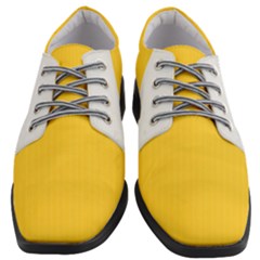 Dandelion Yellow & White - Women Heeled Oxford Shoes by FashionLane