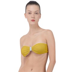 Dandelion Yellow & White - Classic Bandeau Bikini Top  by FashionLane