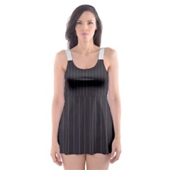 Onyx Black & White - Skater Dress Swimsuit by FashionLane