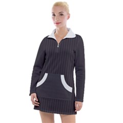 Onyx Black & White - Women s Long Sleeve Casual Dress by FashionLane