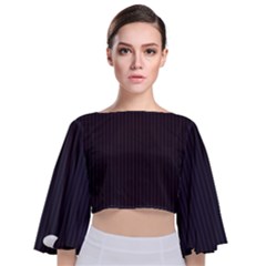 Onyx Black & White - Tie Back Butterfly Sleeve Chiffon Top by FashionLane