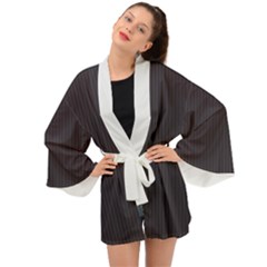 Onyx Black & White - Long Sleeve Kimono by FashionLane