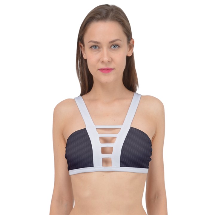 Onyx Black & White - Cage Up Bikini Top