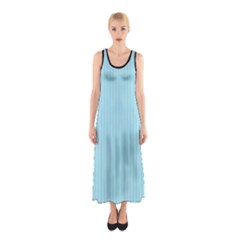 Blizzard Blue & Black - Sleeveless Maxi Dress