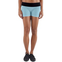 Blizzard Blue & Black - Yoga Shorts by FashionLane