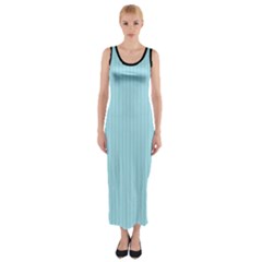 Blizzard Blue & Black - Fitted Maxi Dress by FashionLane