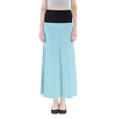 Blizzard Blue & Black - Full Length Maxi Skirt by FashionLane