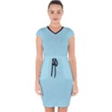 Blizzard Blue & Black - Capsleeve Drawstring Dress  View1