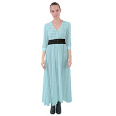 Blizzard Blue & Black - Button Up Maxi Dress by FashionLane