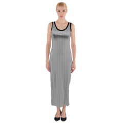 Chalice Silver Grey & Black - Fitted Maxi Dress by FashionLane