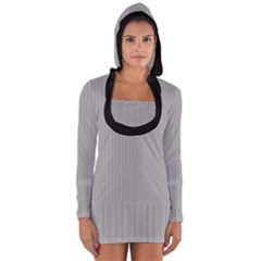 Chalice Silver Grey & Black - Long Sleeve Hooded T-shirt by FashionLane