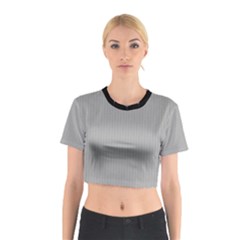 Chalice Silver Grey & Black - Cotton Crop Top by FashionLane