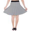 Chalice Silver Grey & Black - Velvet High Waist Skirt View2