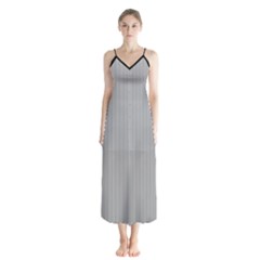 Chalice Silver Grey & Black - Button Up Chiffon Maxi Dress by FashionLane