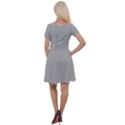 Chalice Silver Grey & Black - Cap Sleeve Velour Dress  View2