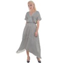 Chalice Silver Grey & Black - Cross Front Sharkbite Hem Maxi Dress View1