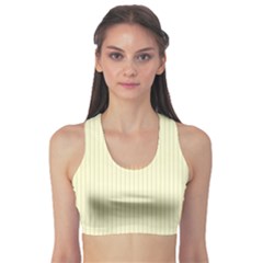 Creamy Yellow & Black - Sports Bra by FashionLane