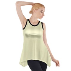 Creamy Yellow & Black - Side Drop Tank Tunic by FashionLane