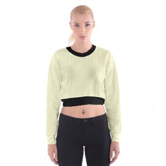 Creamy Yellow & Black - Cropped Sweatshirt by FashionLane