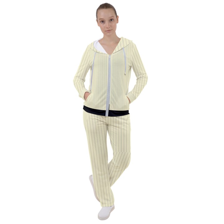 Creamy Yellow & Black - Women s Tracksuit