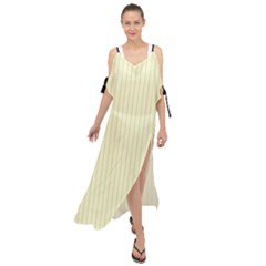 Creamy Yellow & Black - Maxi Chiffon Cover Up Dress by FashionLane