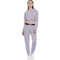 Orchid Hush Purple & Black - Cropped Zip Up Lounge Set