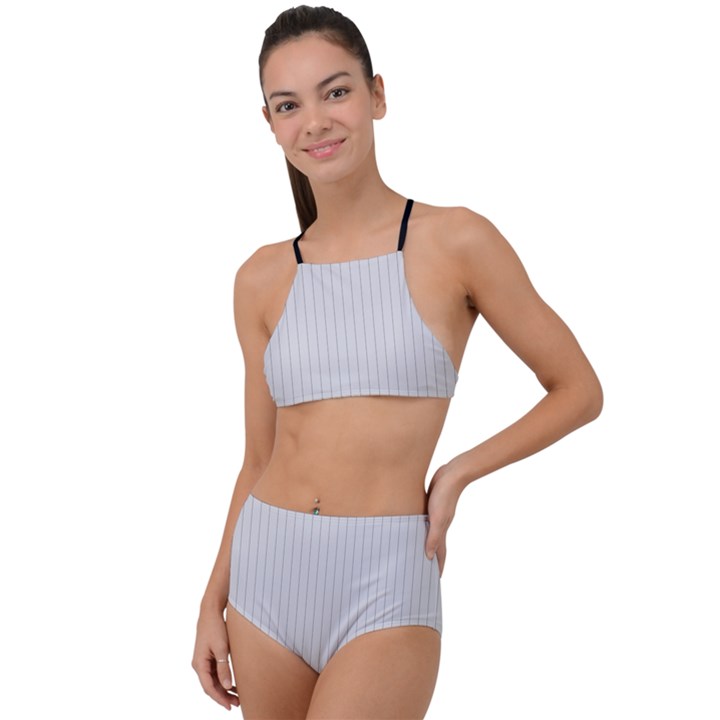 Platinum & Black - High Waist Tankini Set