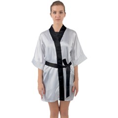 Platinum & Black - Half Sleeve Satin Kimono  by FashionLane