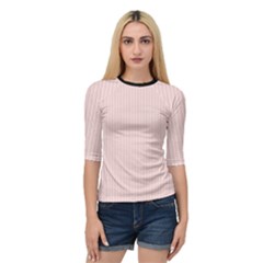 Soft Bubblegum Pink & Black - Quarter Sleeve Raglan Tee